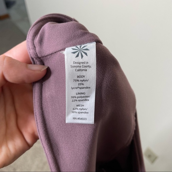 Athleta Women Mauve Mesh Mid Rise Shine Salutation Tight Leggings XS - Picture 7 of 8